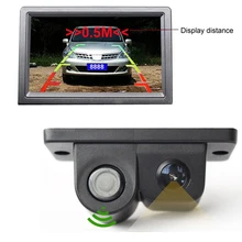 HD видео ночного видения 2 в 1 Автомобильная камера заднего вида прозрачная камера ночного видения радар Датчик заднего вида камера парковки монитор автомобиля аксессуары