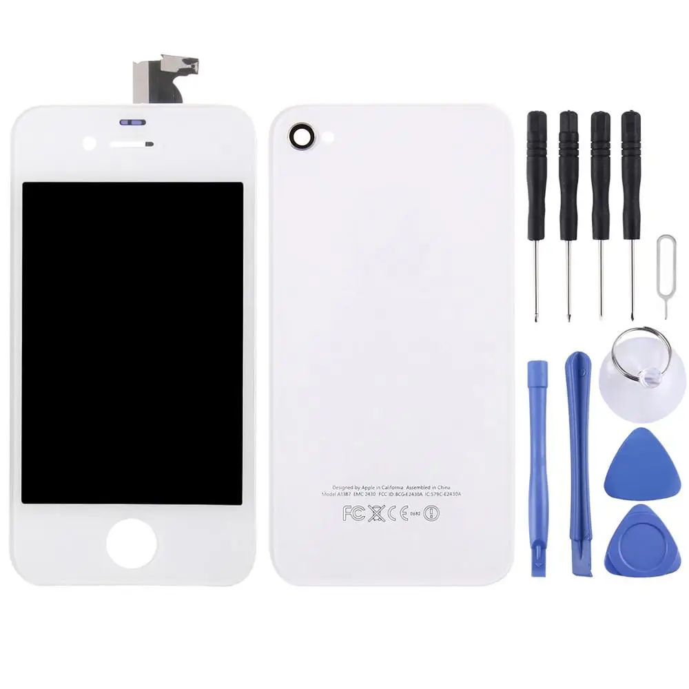 

3 in 1 for iPhone 4S (LCD Digitizer + Glass Back Cover + Controller Button)