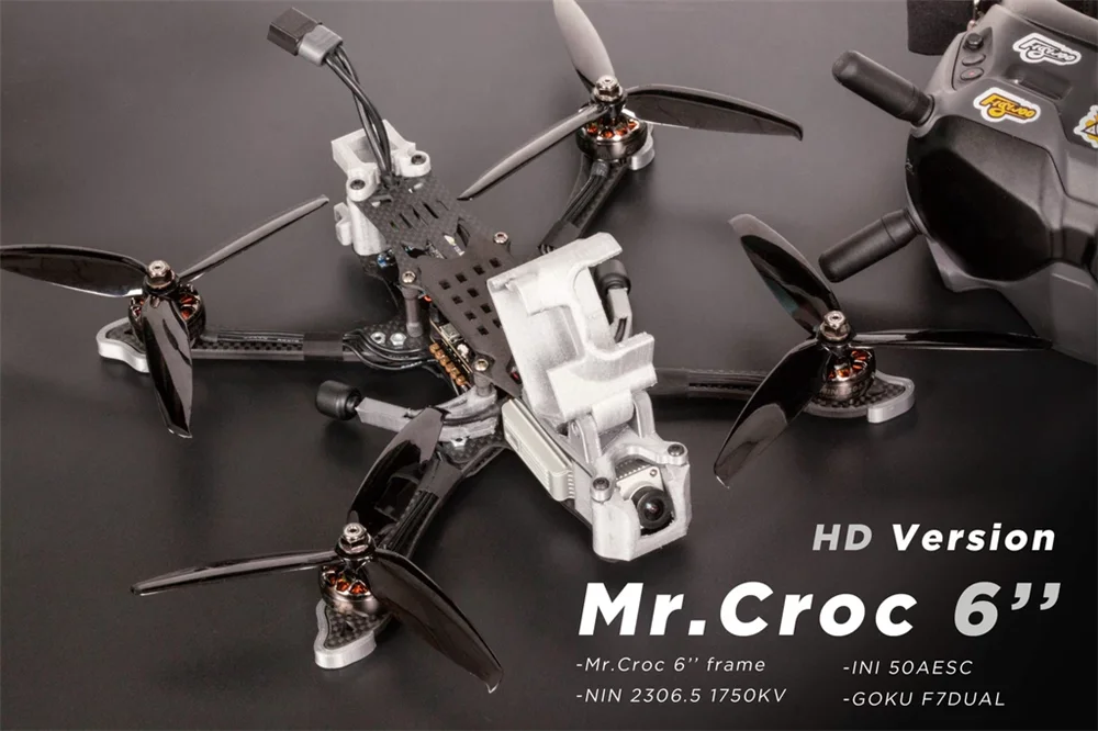 FLYWOO Mr. Croc-HD Frame Kit 5 дюймов/6 дюймов/7 дюймов гоночный Фристайл для FPV воздушного блока цифровой FPV системы Радиоуправляемый Дрон diy части Асса