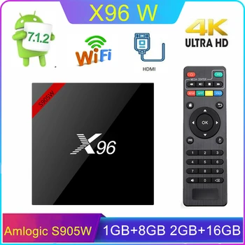 

X96 Android 7.1 Smart TV Box 2.4GHz WiFi S905W Quad Core Set Top Box 4K 1GB 8GB 2GB 16GB HDMI Media Player