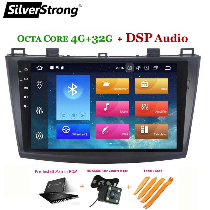 Clearance SilverStrong OctaCore 4G Android9.0 Car Radio GPS For Mazda3 Car GPS For MAZDA 3 Car Stereo with CANBUS TPMS DVR DAB Optional 2
