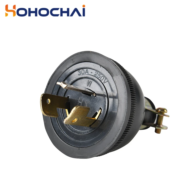 Plug Interface Adapter 2pcs Gasoline Generator Power Line Connector 3pin American Lock Plug Genset Parts