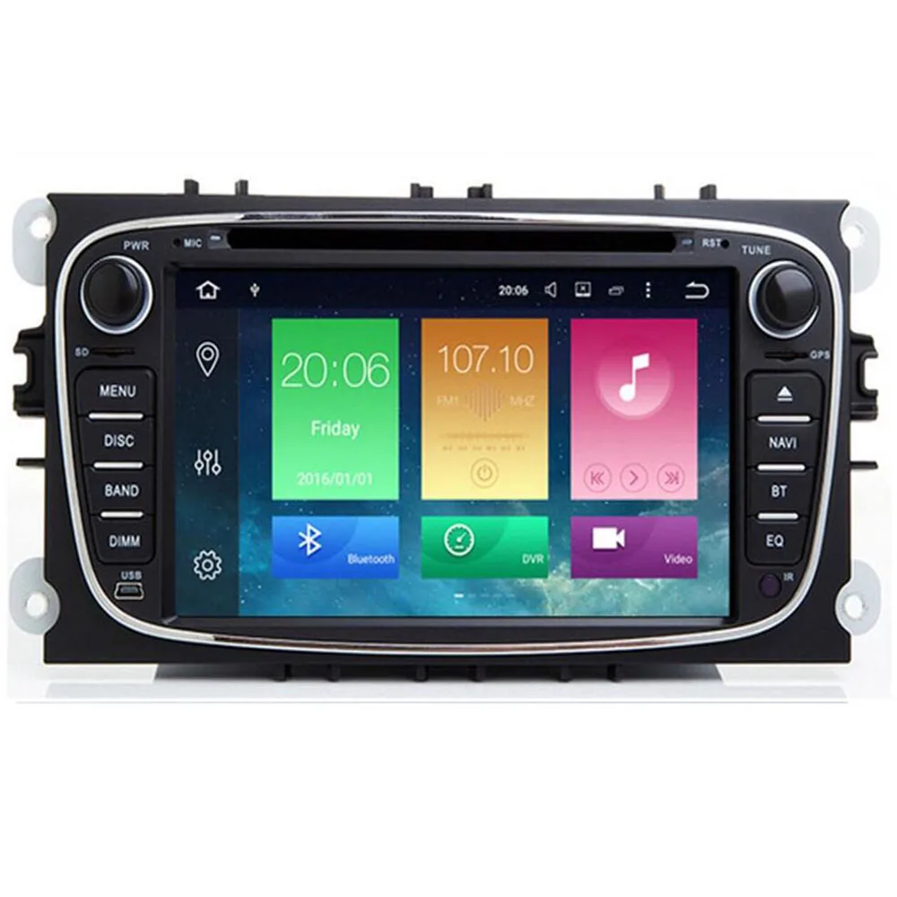 Perfect Car Multimedia player Android 9.0 4+64G GPS Autoradio 2 Din For FORD/Focus/Mondeo/S-MAX/C-MAX/Galaxy RAM 4GB 64GB Radio DSP DVR 1