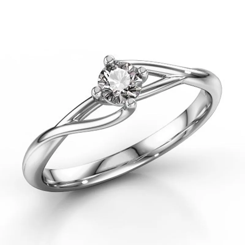 Классическое серебряное кольцо 2019 минималистичное циркониевое обручальное для