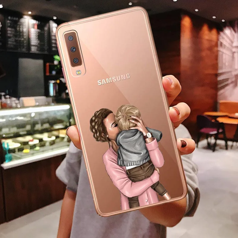 Vogue Boss девушка каштановые волосы для прозрачный силиконовый кейс для samsung Galaxy A10 A30 A50 A70 A80 A7 A750 A6 A8 плюс A9
