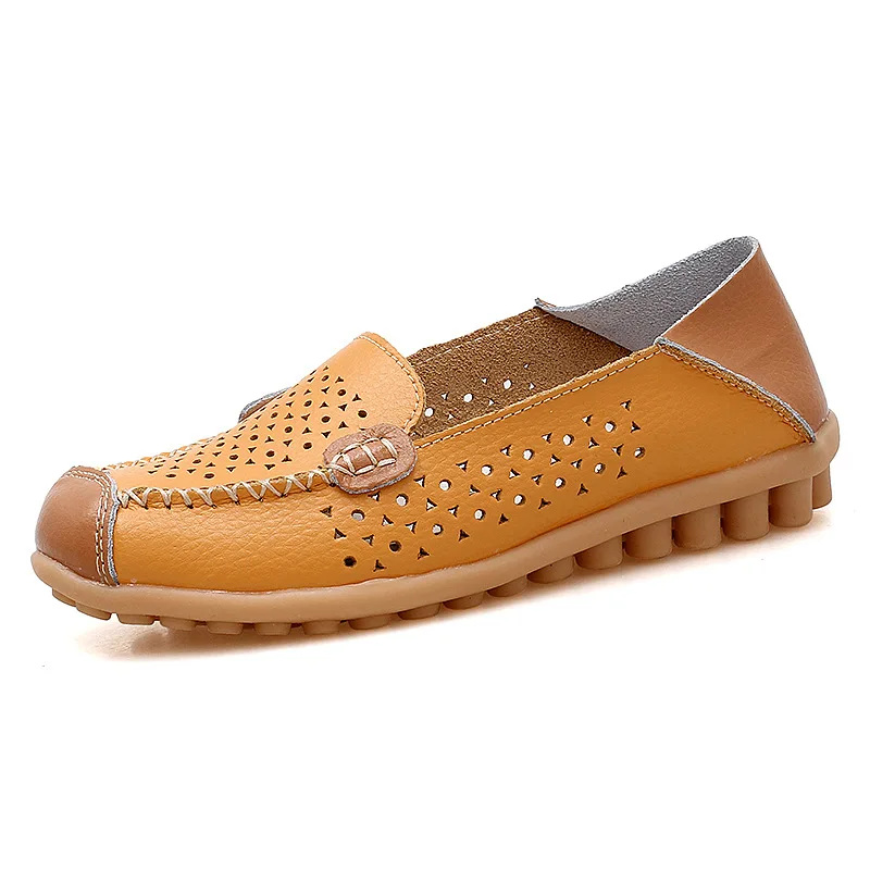 

Women Flats Shoes Woman Moccasins Soft Casual Loafers Slip-On Ballet Flats Cut Out Suede Leather Shoes Breathable Ladies Shoes