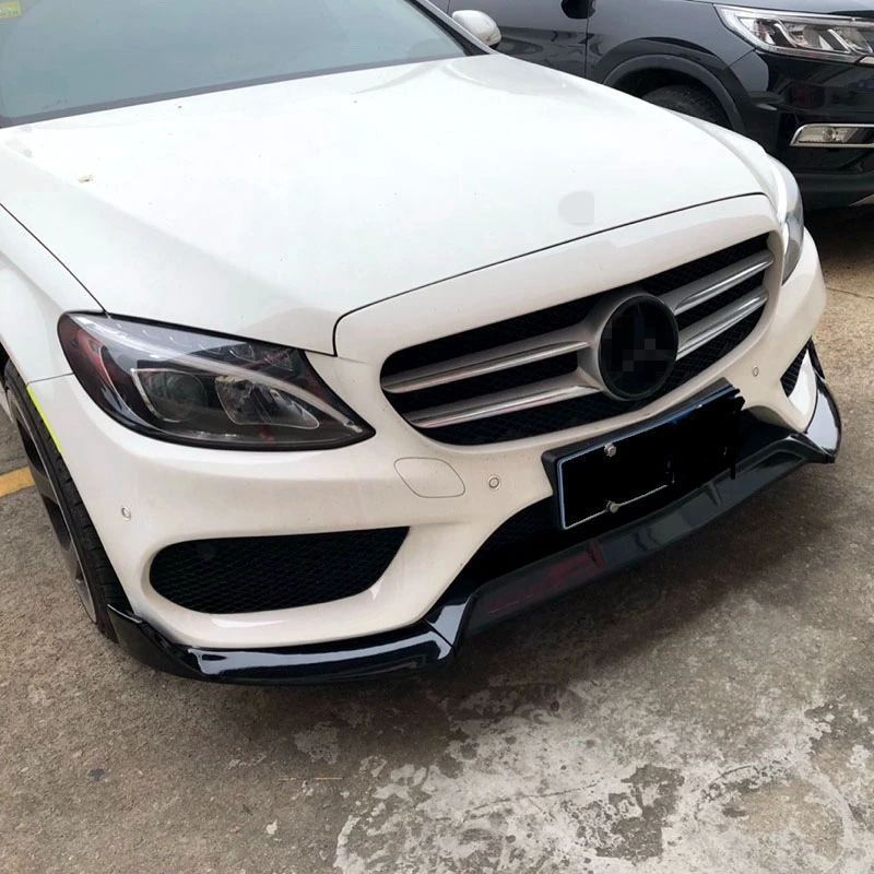 Передний бампер спойлер для Mercedes Benz W205+ передний бампер украшение для губ Диффузор защитные бамперы обвес для c-класса