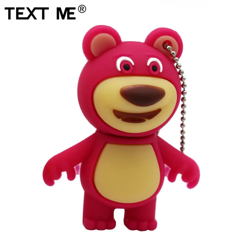 TEXT ME милый картонный медведь модель usb флэш-накопитель 4 ГБ 8 ГБ 16 ГБ 32 ГБ 64 ГБ флешка, подарок usb 2,0