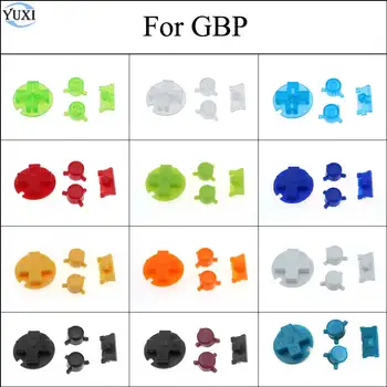 

YuXi Multi color For GBP option A B Buttons Keypads for Gameboy Pocket On Off Power Buttons D Pads Replacement Parts