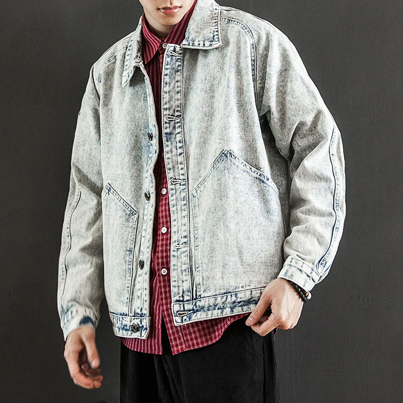 

Autumn new loose retro large size casual jacket denim jacket