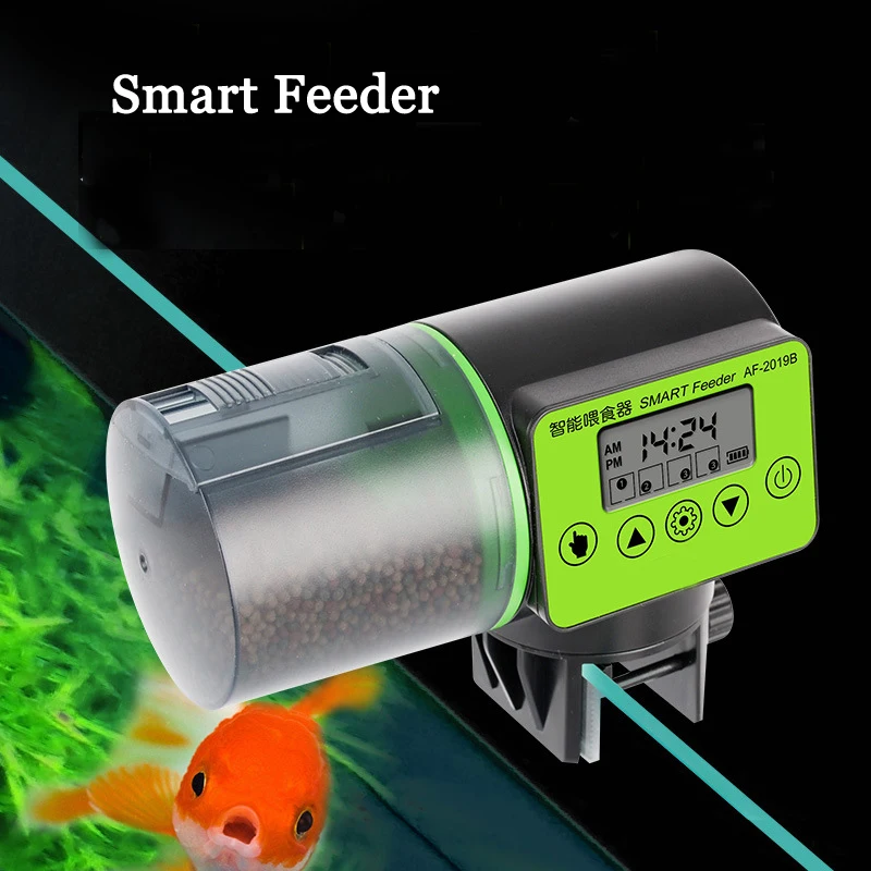 200ML Smart Automatic Fish Feeder Aquarium Fish Tank Accessories Auto Feeding Fish Feeder Dispenser