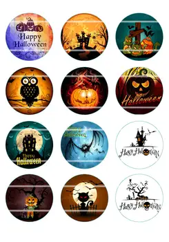 

Handmade Colorful picture Round Glass Cabochons Refrigerator magnet for Necklace Decoration and Phone Chain Accessaries177