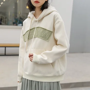 

Korean Autumn Winter Chic Simple Fashion Hoodies Sweatshirts Women Long sleeve Loose Pullovers hoodies Ladies Sweatshirts