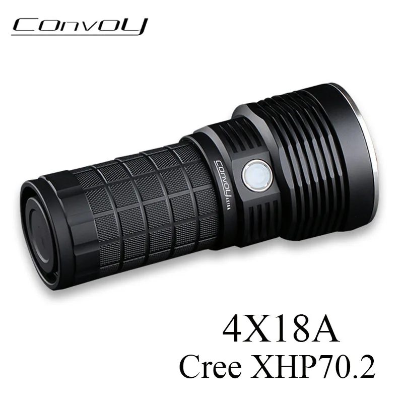 Светодиодный фонарь Convoy 4X18A с CREE XHP70.2 светодиодный регулировкой температуры