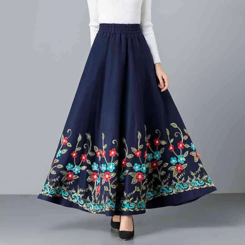 womens floral maxi skirt