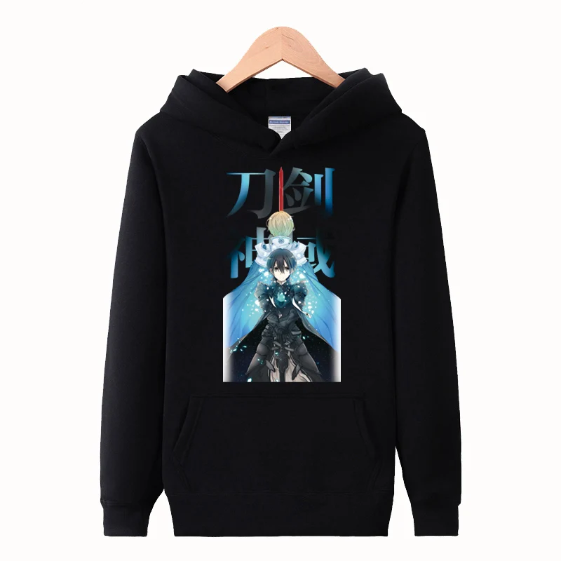 Высокое качество, унисекс, аниме SAO Sword Art Online Kirigaya Kazuto, флисовый пуловер с капюшоном, толстовка gypsy GGO Yuuki Asuna, куртка, толстовки