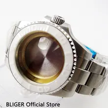 Твердый BLIGER 43 мм сапфировое стекло керамический ободок из нержавеющей стали чехол для часов подходит для ETA 2836 Mingzhu 2813 механизм C81
