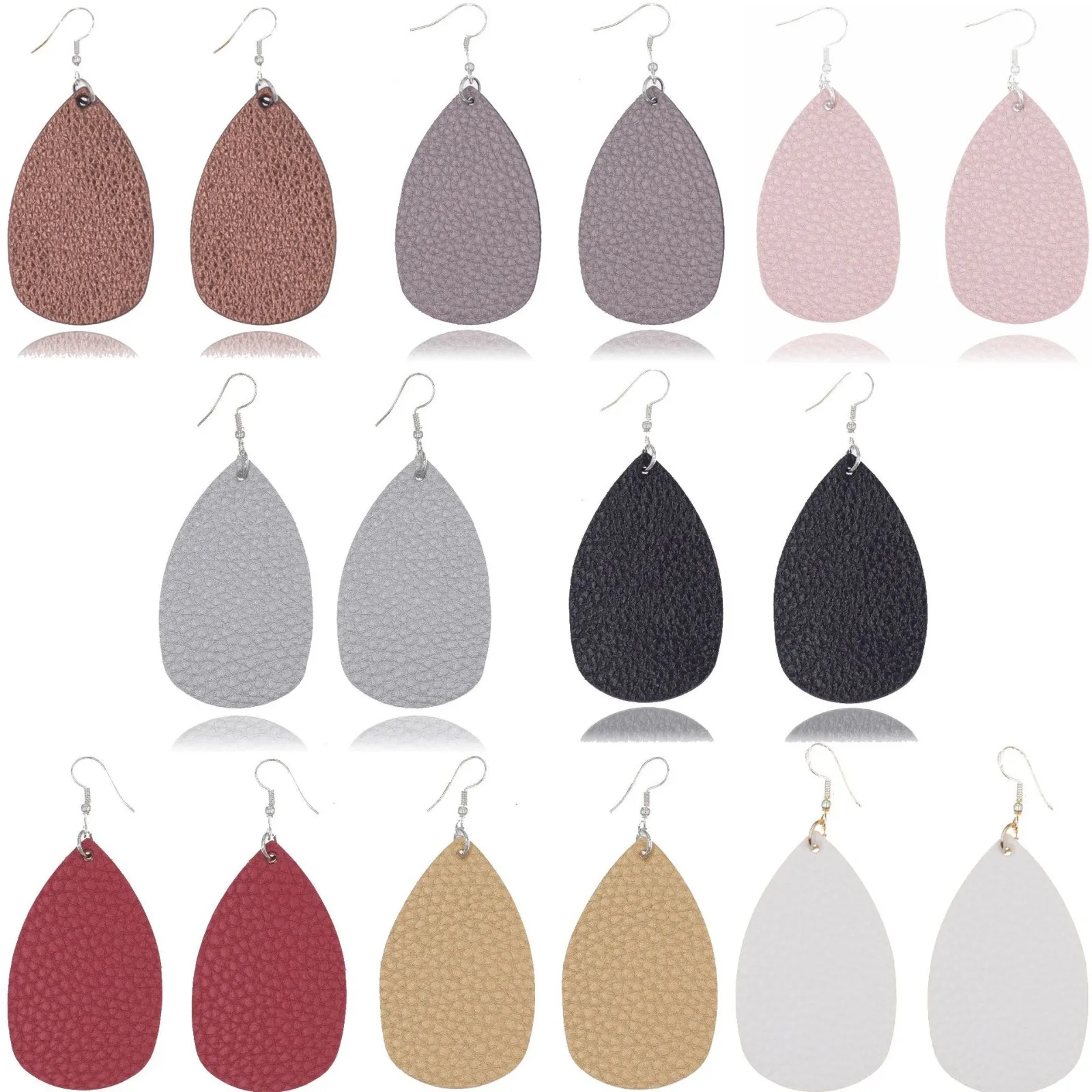 Statement Earrings Creative Leather Several Drops Teardrop Ladies Jewelry Hanging Dangle Earring Brincos oorbel Gift | Украшения и