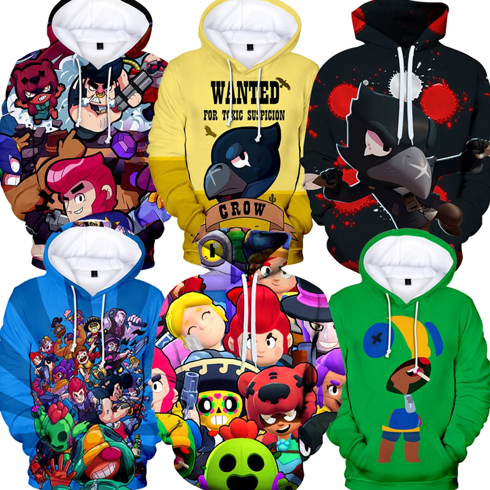 Estrellas sudaderas con capucha Leon chico s Cuervo juego de disparos 3D impresión Sudadera con capucha chico sudadera niños niñas Harajuku de chaqueta de dibujos animados Tops adolescentes ropa