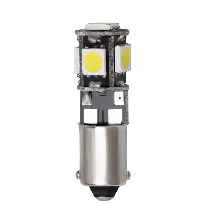 10 шт. BA9S Canbus 5 smd 5050 Led H6W T11 T4W безотказные автомобильные лампочки на дверь автомобиля огни Автомобильная маркерная Лампа Белый