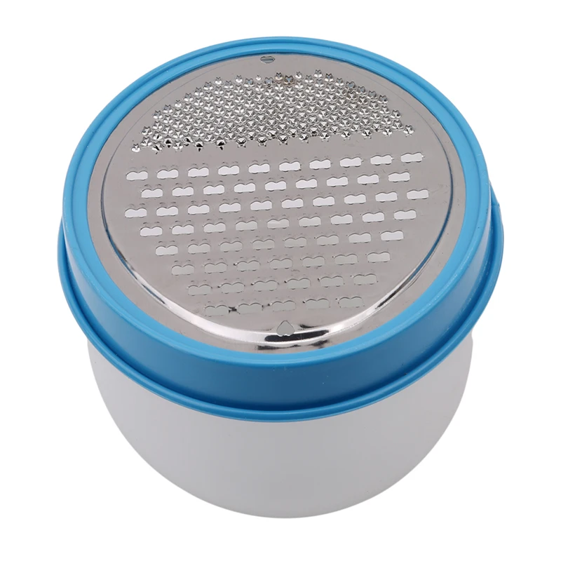 blue small hole Многофункциональная терка из нержавеющей стали, устройство для резки, комбинированное строгание картофеля, кусачки для фруктов и овощей, слайсер для имбиря - Цвет: blue small hole
