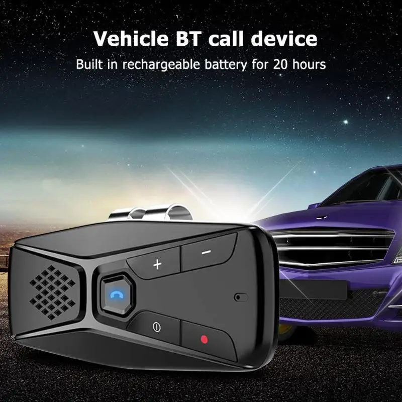 VODOOL Bluetooth 5,0 смарт-автомобиль Громкая связь установить и удалить Удобный Простой громкой связи шумоподавление говорящее устройство