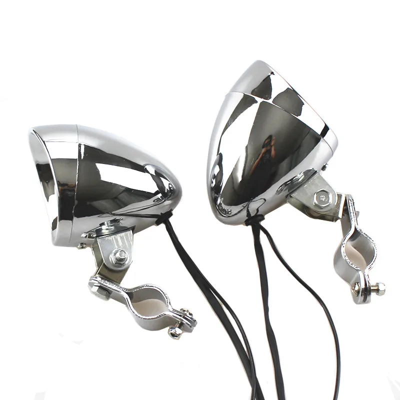 

Motorcycle Spot Light Head Lamp Spot Lamp With Guard Bar Tube Mount Bracket For For Honda Yamaha Suzuki Kawasaki Cruiser Chopper