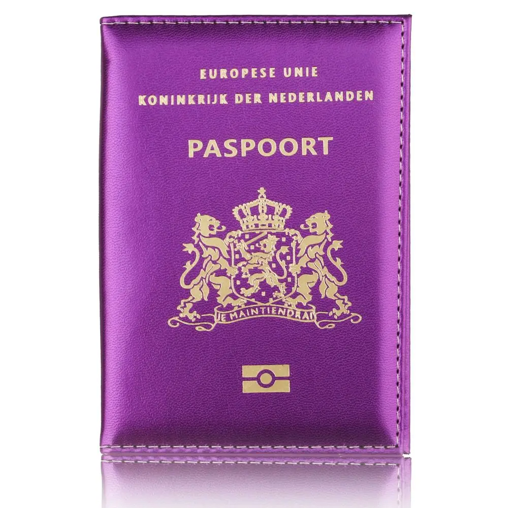 TRASSORY Кожаная Обложка для паспорта, ткань для платья, простой маленький держатель для паспорта - Цвет: Purple