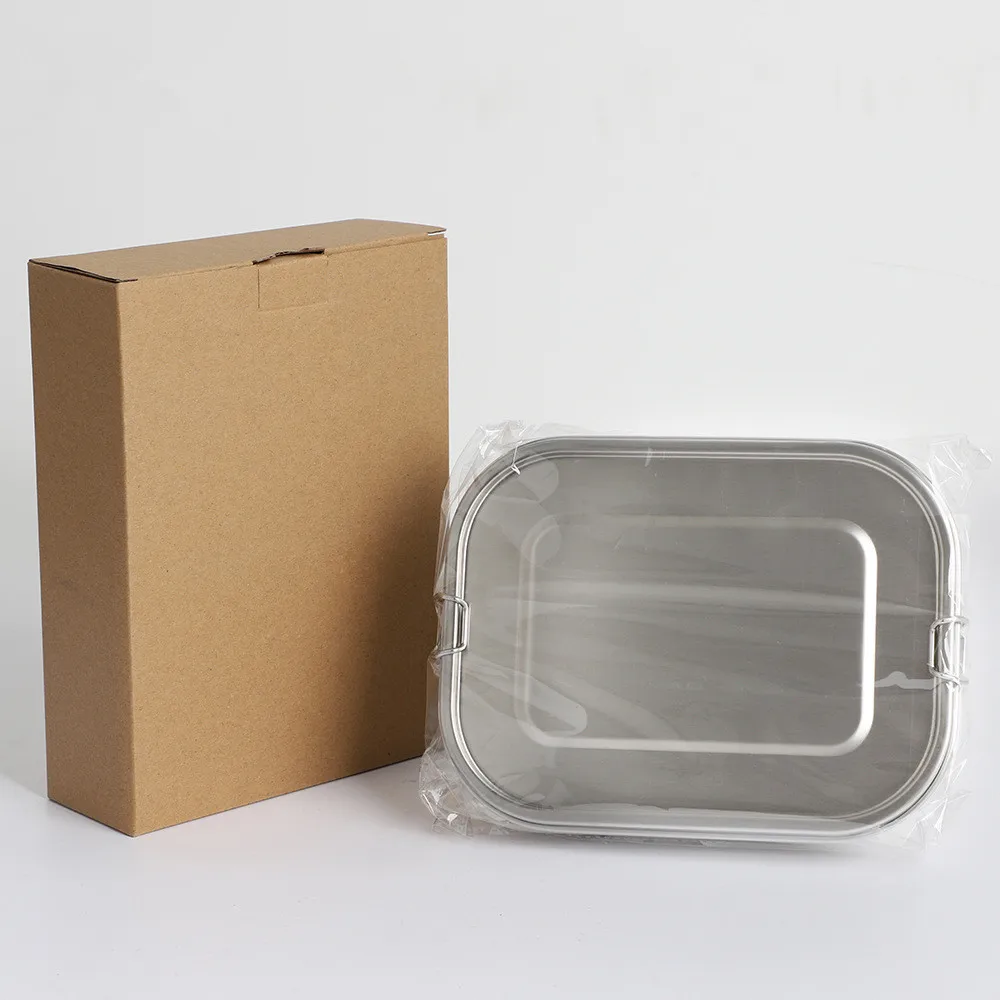 Bento Box, Realman из нержавеющей стали Герметичный Bento Ланч-бокс, 40 унций герметичный дизайн с запирающимися зажимами, металлический пищевой контейнер