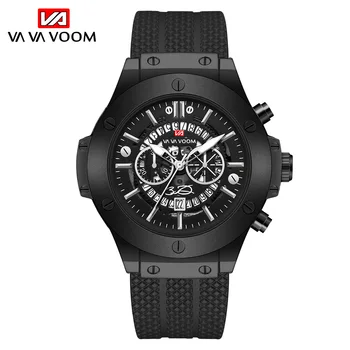 

relogio masculino Top Brand Full Black Watch Men Creative Analog Quartz Wrist Watches For Man Silicone Waterproof Sports Clock