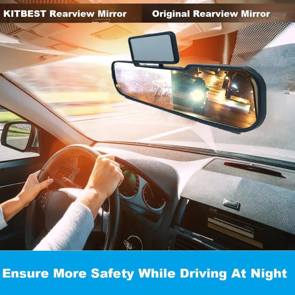 2 In 1 Rotatable Wide Angle Car Mirrors Double Rearview Mirror Child