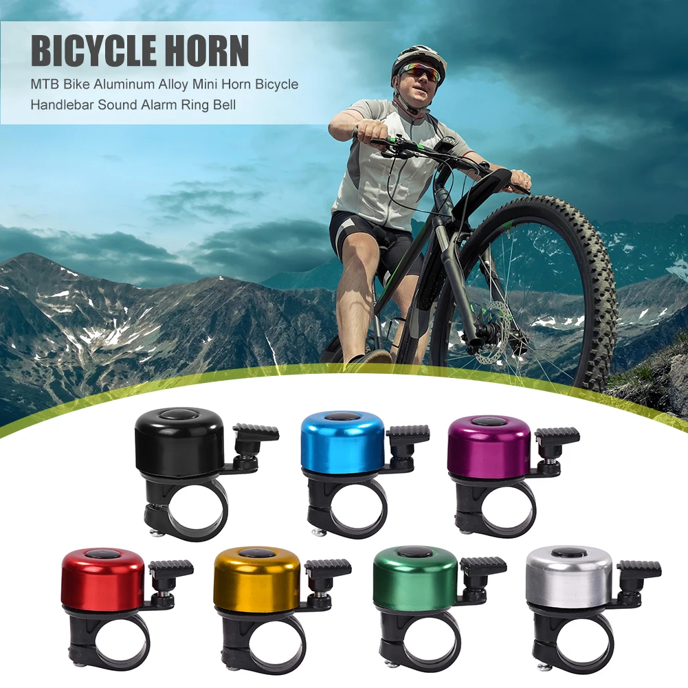 MTB Mountain Bike Aluminum Alloy Mini Horn Bicycle Handlebar Sound Alarm Ring Bell Riding Cycling Equipment