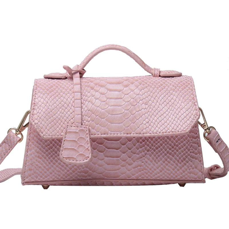 Snake Pink Розовый питон клатч женская сумка Змеиный узор кожаные сумки винтажные женские сумки - Цвет: Snake Pink