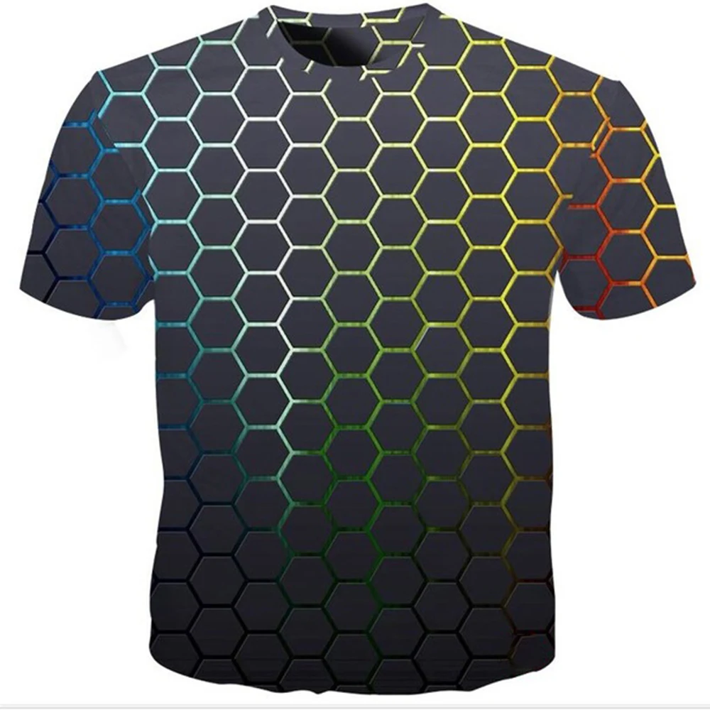 Мужская футболка с 3d рисунком модная летняя топ модные крутые футболки в клетку