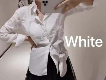 

2020ss casual women fashion white cotton shirt blouse for ladies long sleeve tops shirt ddxgz2