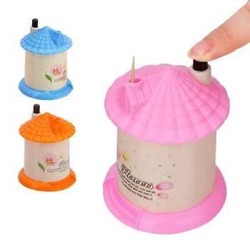 

NICEYARD Automatic Toothpick Holder House Shaped Portable Fashion Creative Toothpick Box Lovely Random Color