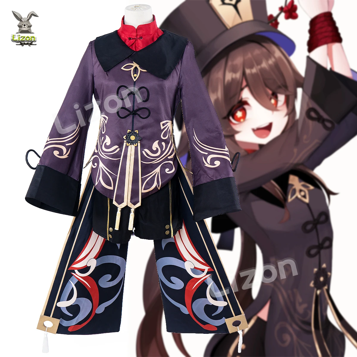 Genshin Impact Hutao ڽ ǻ Hutao Cosplay  ִϸ̼  Hu Tao Outfit  ߱ Ÿ ҷ ǻ ҳ