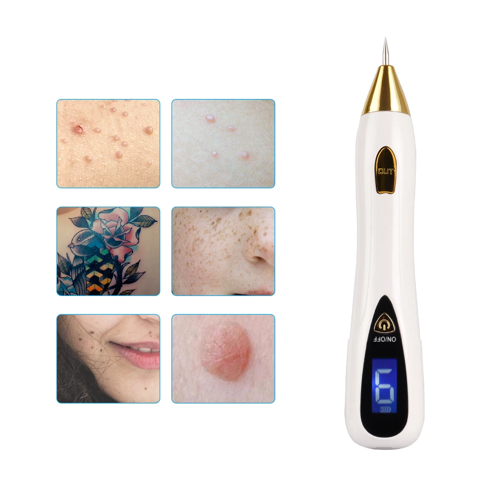 Skin Care Laser Mole Tattoo Freckle Removal Pen LCD Sweep Spot Mole