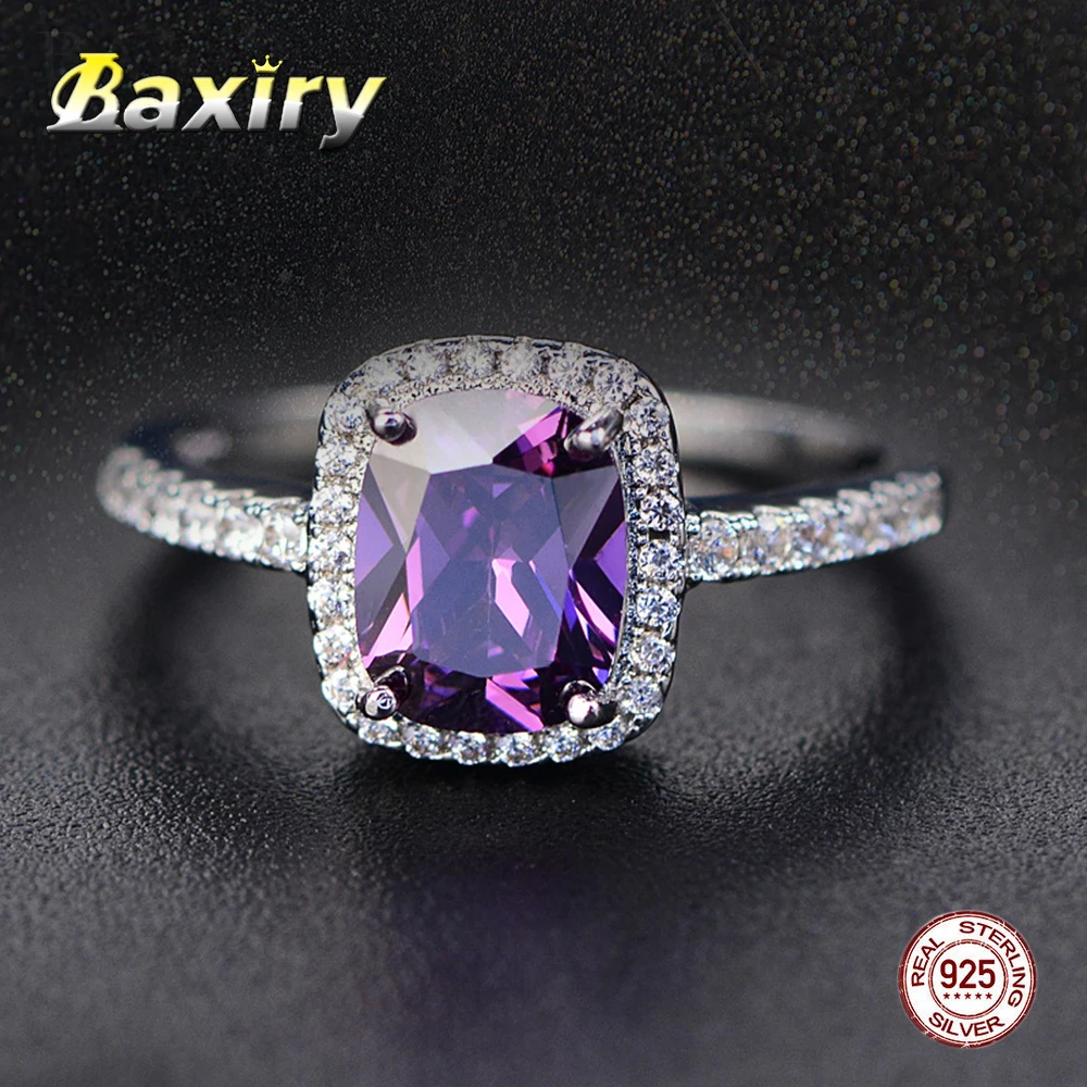 Fine Engagement Ruby Ring 925 Sterling Silver Rings Amethyst Gemstone Ring Silver Emerald Blue Sapphire Ring 2019 New For Women Fine Engagement Ruby Ring 925 Sterling Silver Rings Amethyst Gemstone Ring Silver Emerald Blue Sapphire Ring 2019 New For Women