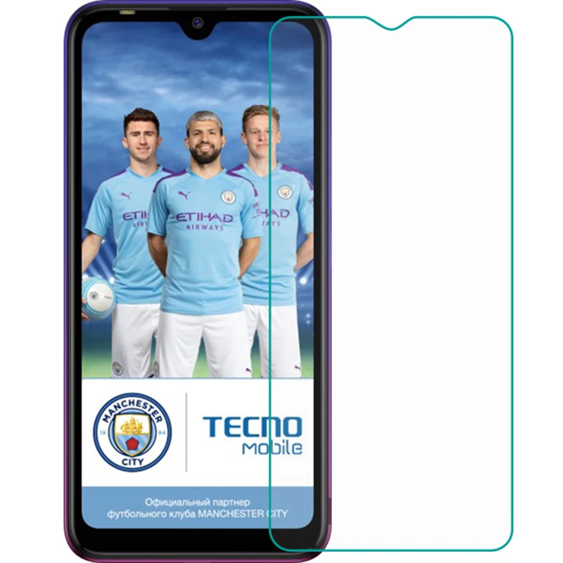 Tempered Glass For Tecno Spark 4 Air 9H 2.5D Protective Film Explosion-Proof Clear LCD Screen Protector Phone Cover afbeelding