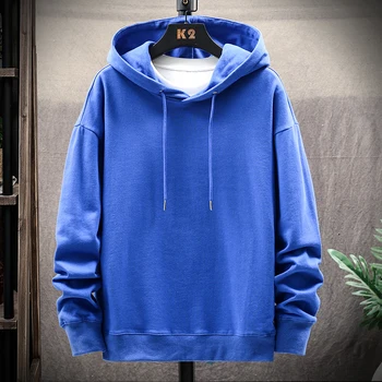 

Spring New Hoodie Men's Fashion Solid Color Casual Hooded Sweatshirt Man Streetwear Wild Loose Hip Hop Hoodie Male S-3XL