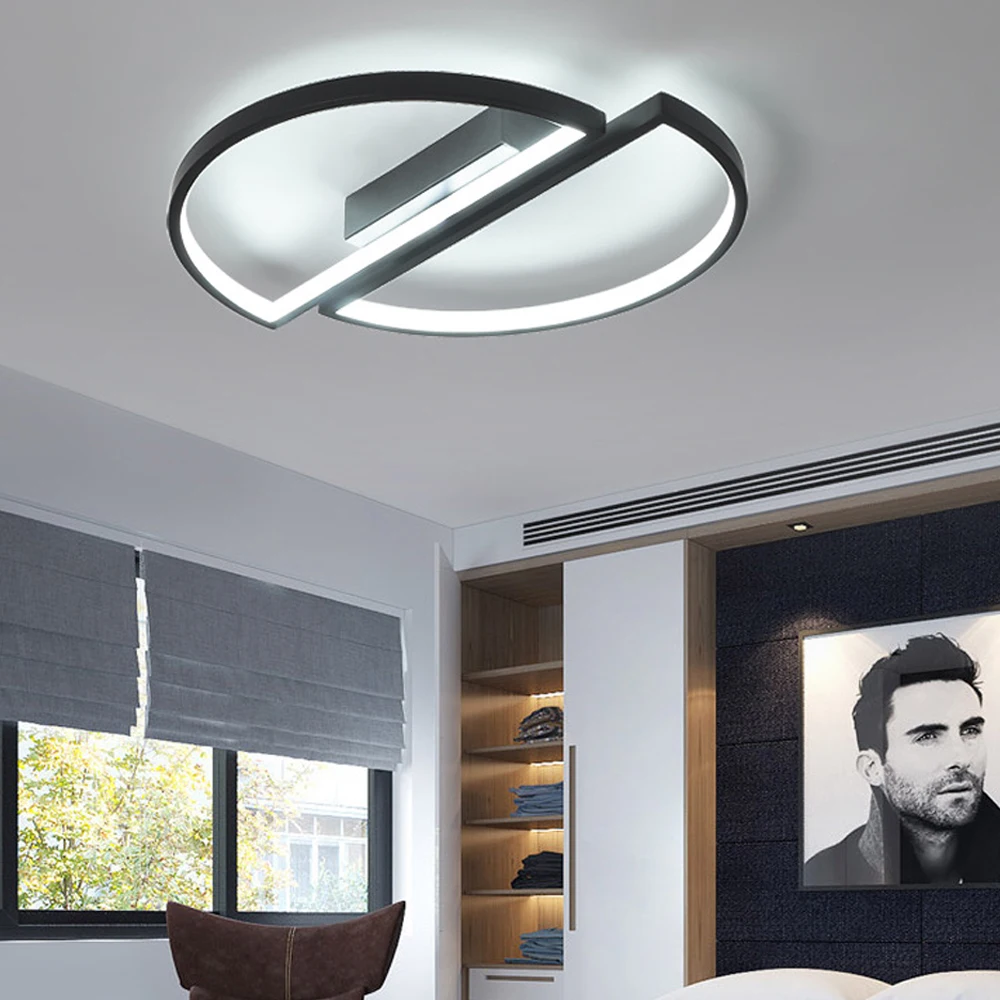 

Modern Ceiling Light LED Panel Lamp Half Round Circle Surface Mounted Lamp Aluminum Bedroom Living Room Ceiling Lights 85-265V