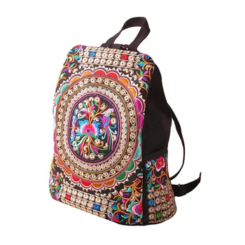

Backpack Women Folk-custom Ethnic Style Embroidered Retro Backpack Travel Backpack Рюкзак Женский Bolsos Para Mujer