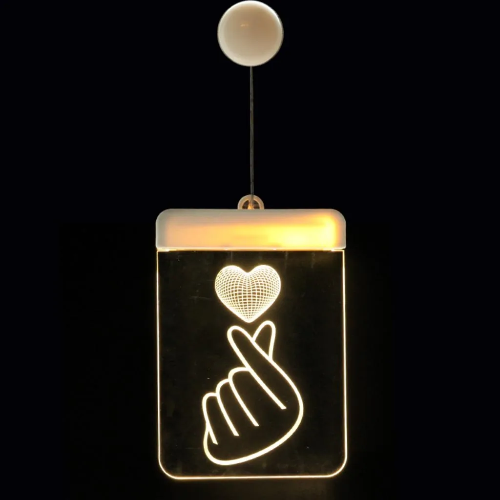 Herat Finger Pattern Light String 3D Hanging Christmas Tree Garden decorations New Lantern LED Battery navidad F1024 |
