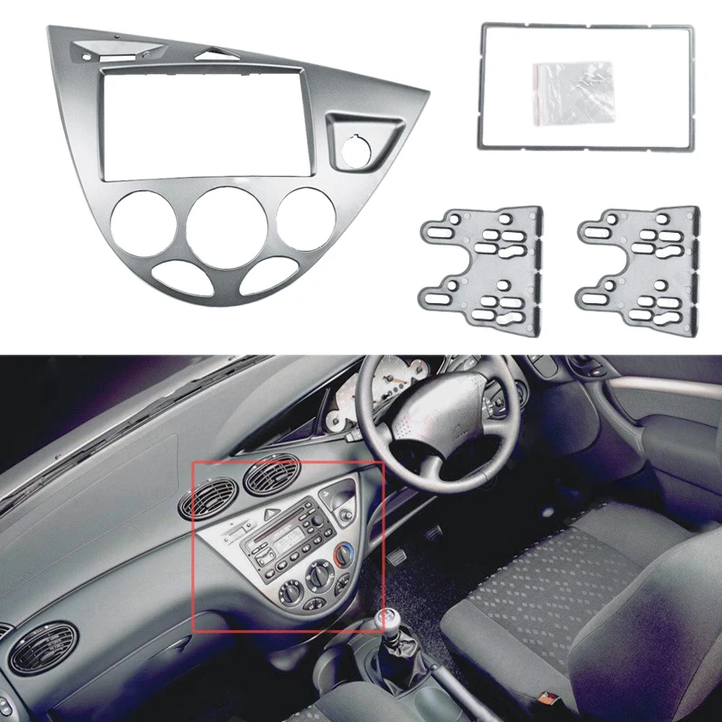 Автомобильный стерео радио панель накладка комплект 2Din рамка для FORD Focus 1998-2004 11-547(правый руль RHD