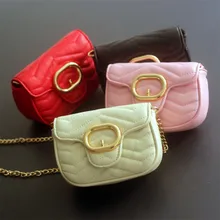 Модная новая детская сумка для девочек, розовая блестящая сумка на плечо с металлической цепочкой, Детская сумка с клапаном, блестящие вечерние детская сумочка