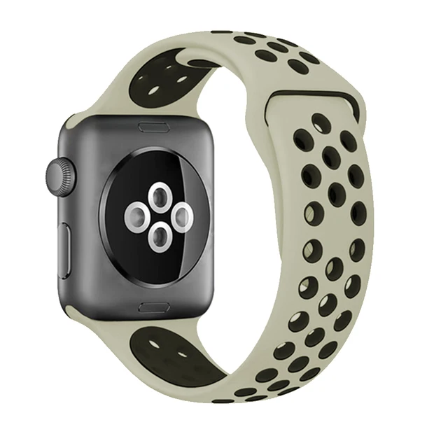 Strap for Apple watch series 7 45mm 41mm 38mm 40mm silicone watchband bracelet correa on smartwatch 6543 se 44mm 42m accessories Antique white black