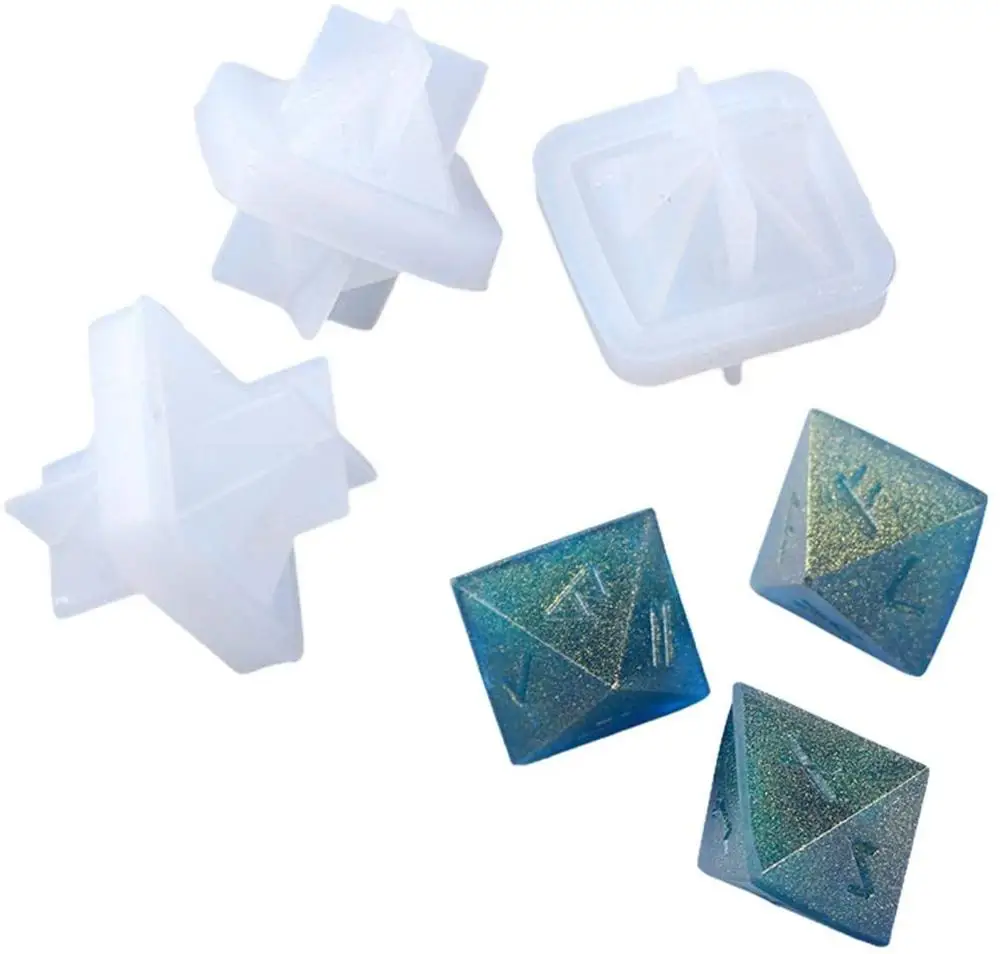 

DIY Crystal Epoxy Mold,Dice Fillet Shape Casting Molds,Dice Rounded Corners,Multi-Specification Digital Game Mould,Can be Used f