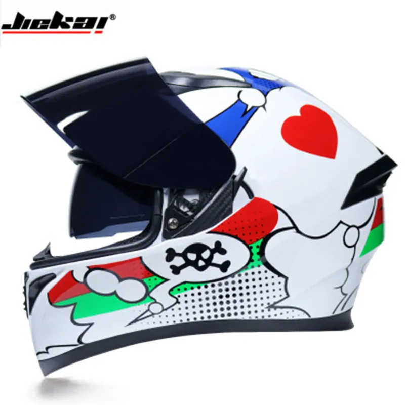 Capacete, мотоциклетный шлем Jiekai 316 с двойными линзами, мотоциклетный шлем для бега по пересеченной местности, полнолицевой шлем, шлем для мотокросса