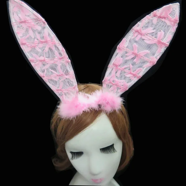 Bowtiebunnyearhdbd Свадебные мероприятия, Сексуальная повязка на голову с заячьими ушками для девушек, розовый, красный цвет, для девичника, вечерние принадлежности, товары для секса, скидка 50%, если купить 5 шт - Цвет: Bowtiebunnyearhdbd